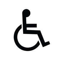 ALUM LOOK WHEELCHAIR SIGN 100MM