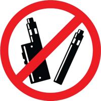 ALUM LOOK NO VAPING SIGN 100MM