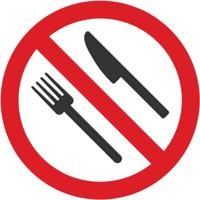ALUM LOOK NO EATING SIGN 100MM