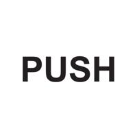 ALUM LOOK PUSH SIGN 100MM DIAMETER