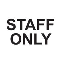 ALUM LOOK STAFF ONLY SIGN 100MM