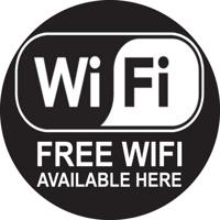 ALUM LOOK FREE WI-FI SIGN 100MM