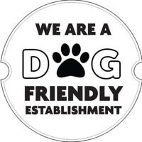 ALUM LOOK DOG FRIENDLY SIGN 100MM