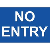 NO ENTRY WDW STICKER A4 SAV