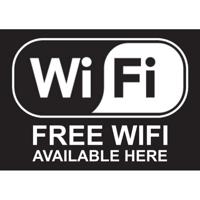 FREE WI-FI WDW STICKER A4 SAV