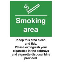 SMOKING AREA WDW STICKER A5 SAV