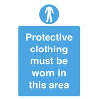 WEAR PROTECTIVE CLOTHING WDW STICKER A5