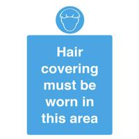 WEAR HAIR COVERING SIGN A5 PVC