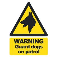 WARNING GUARD DOGS WDW STICKER A5 SAV
