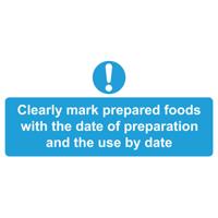 MARK FOOD WITH DATE SIGN 220X110MM PVC