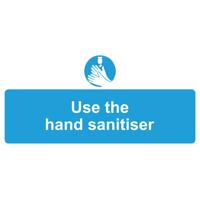 USE THE HAND SANITIZER SIGN 220X110 PVC