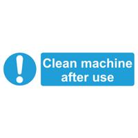 CLEAN AFTER USE SIGN 220X110MM SAV