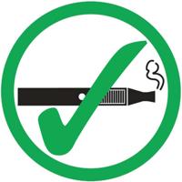 VAPING ALLOWED WDW STICKER 100MM SAV