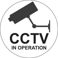 CCTV IN OPERATION SIGN 100MM PVC