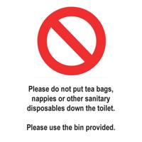 NOT DOWN TOILET SIGN 50X75MM (5)