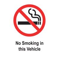 NO SMOKING IN VEHICLE SIGN 50X75 (5)