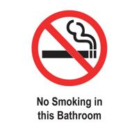 NO SMOKING IN BEDROOM SIGN 50X75MM (5)