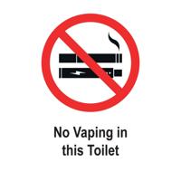 NO VAPING IN TOILET SIGN 50X75MM (5)