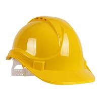 VENTED SIX-POINT SAFETY HELMET YELLOW