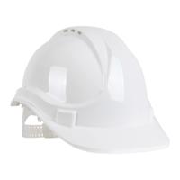 VENTED SIX-POINT SAFETY HELMET WHITE