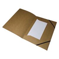 ELASTICATED 3-FLAP WALLET KRAFT A4