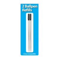 BALL POINT CROSS PEN REFIL MED BLK (2)