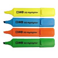 SQUARE HIGHLIGHTER PEN ASSORTED (4)