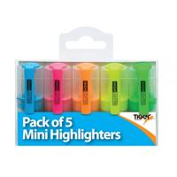 MINI HIGHLIGHTER PEN ASSORTED (5)
