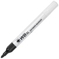 DRYWIPE MARKER BULLET TIP BLACK