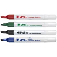 DRYWIPE MARKER CHISEL TIP ASST (4)