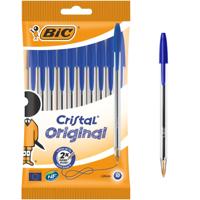 BIC CRISTAL ORIG PEN MED BLU (10) 516352