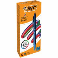 BIC 4-COLOURS SMOOTH BALL PEN (12)