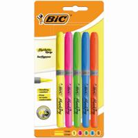 BIC HIGHLIGHTER GRIP ASST (5) 824758