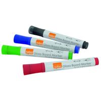 NOBO GLASS WHITEBOARD MKR ASST (4)