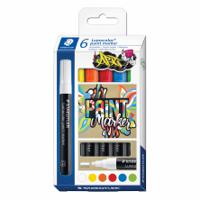 STAEDTLER PAINT MARKER ASST (6) 349 C6