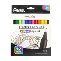 PENTEL POINTLINER FINELINER ASST (12)