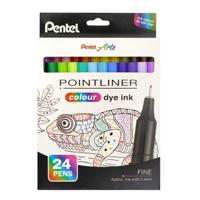 PENTEL POINTLINER FINELINER ASST (24)