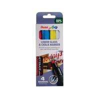 PENTEL CHALK MARKERS MEDIUM ASST (4)