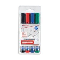Edding 360 Drywipe Marker Assorted Colours (Pack 4) 4-360-4