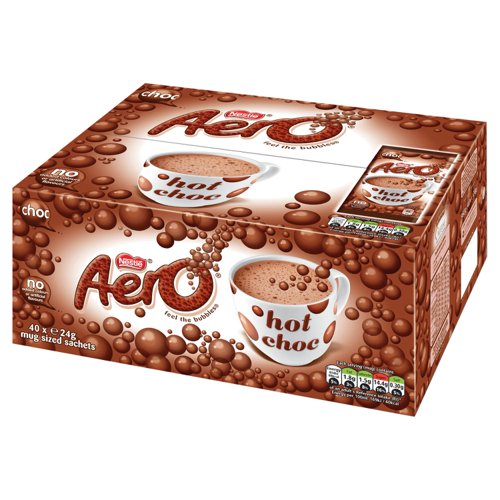 Nestle AERO Hot Chocolate 24g Sachets (Pack 40) 12431603
