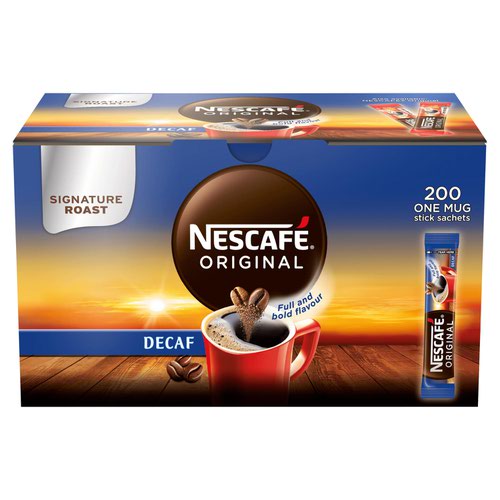 Coffee Nescafe Original Decaffeinated Instant Coffee Sticks 1.8g (Pack 200)