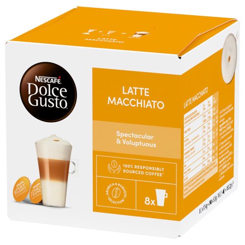 Nescafe Dolce Gusto Latte Macchiato Coffee 16 Capsules (Pack 3) - 12416323 Nescafe Dolce Gusto Latte Macchiato Coffee 16 Capsules (Pack 3) - 12416323