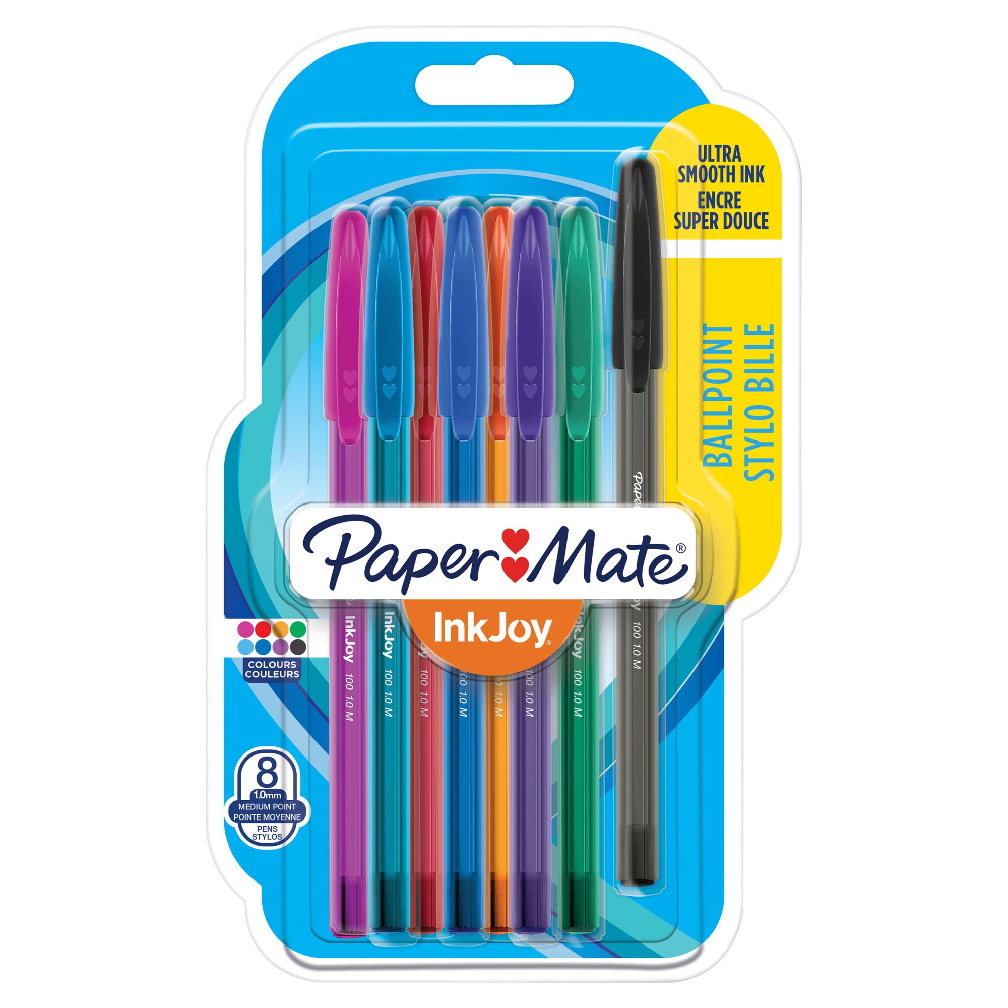 PaperMate Inkjoy 100 Capped Ballpoint Pens Medium Assorted (Pack