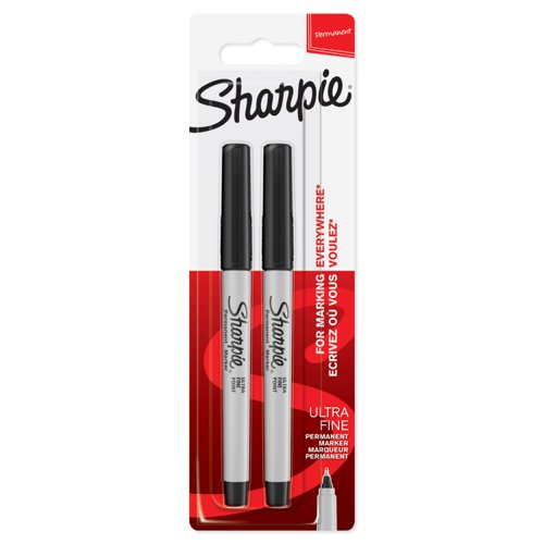 Sharpie+Permanent+Marker+Ultra+Fine+Tip+0.5mm+Line+Black+%28Pack+2%29+-+1985878