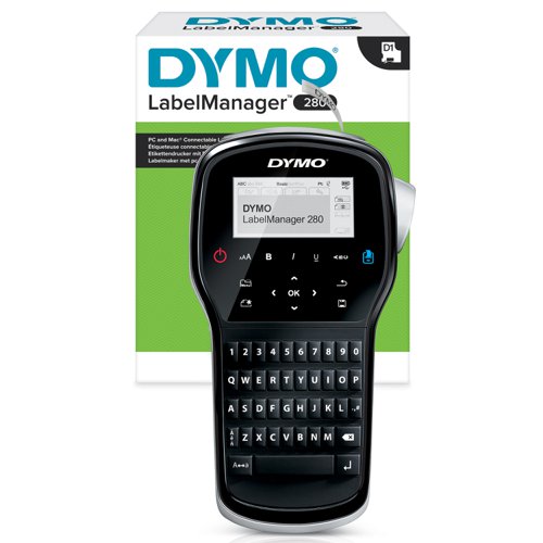 Dymo+LabelManager+280+Handheld+Label+Printer+QWERTY+Keyboard+Black%2FSilver+-+S0968960