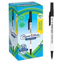 Paper Mate Kilometrico Ballpoint Pen Medium Point 1.0mm Black 80% recycled Plastic (Pack 50) 2187701