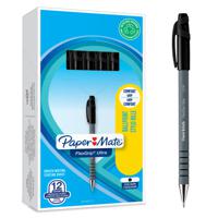 Paper Mate Flexgrip Ultra Ball Pen Medium 1.0mm Tip 0.7mm Line Black Ref PS0190113 [Pack 12]