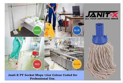 Janit-X PY 250g Socket Mop Head Blue Janit-X PY 250g Socket Mop Head Blue