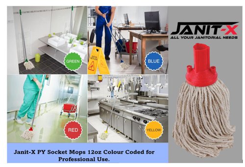 Janit-X PY 250g Socket Mop Head Red Janit-X PY 250g Socket Mop Head Red