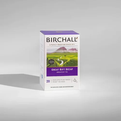 Birchall Prism Enveloped Teabags - Decaf 20's. Birchall Prism Enveloped Teabags - Decaf 20's.